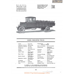 Kissel Freighter Truck Fiche Info 1920