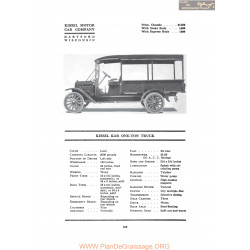Kissel Kar One Ton Truck Fiche Info 1917