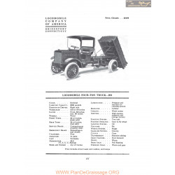 Locomobile Four Ton Truck Bb Fiche Info 1916