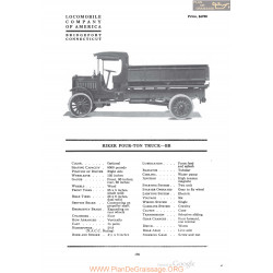 Locomobile Riker Four Ton Truck Bb Fiche Info 1920