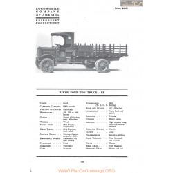 Locomobile Riker Four Ton Truck Bb Fiche Info Mc Clures 1917