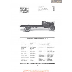 Moreland Four Ton Truck 17g Fiche Info 1919