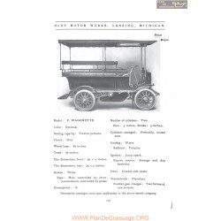 Oldsmobile F Wagonette Fiche Info 1907