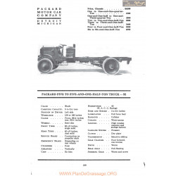 Packard Five To Five And One Half Ton Truck 5e Fiche Info Mc Clures 1917