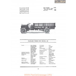 Packard Three Ton Truck 3d Fiche Info 1916