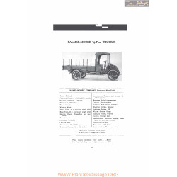 Palmer Moore 3 4 Ton Truck K Fiche Info 1916