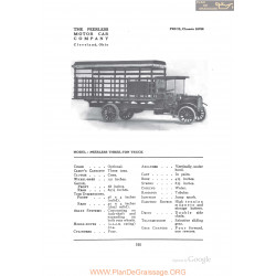 Peerless Three Ton Truck Fiche Info 1912