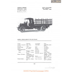 Pierce Arrow Five Ton Truck Fiche Info 1912