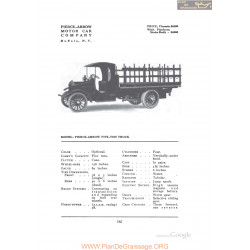 Pierce Arrow Five Ton Truck Fiche Info 1912