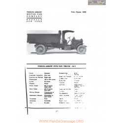 Pierce Arrow Five Ton Truck R5 Fiche Info 1917 V2