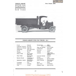 Pierce Arrow Five Ton Truck R5 Fiche Info Mc Clures 1917