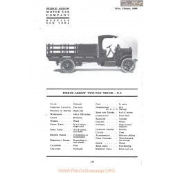 Pierce Arrow Two Ton Truck X2 Fiche Info Mc Clures 1917
