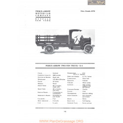 Pierce Arrow Two Ton Truck X4 Fiche Info 1919