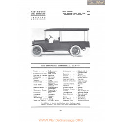 Reo 1500 Pound Commerciel Car F Fiche Info 1917