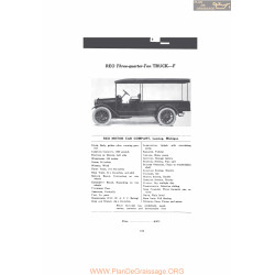 Reo Three Quarter Ton Truck F Fiche Info Mc Clures 1916