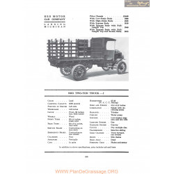 Reo Two Ton Truck J Fiche Info 1917
