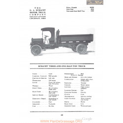 Schacht Three And One Half Ton Truck Fiche Info 1918