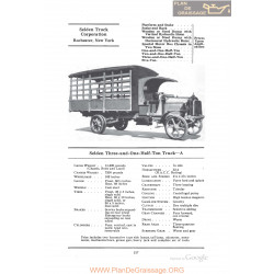 Selden Three And One Half Ton Truck A Fiche Info 1922