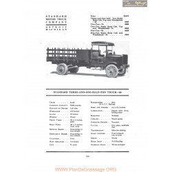 Standard Three And One Half Ton Truck 66 Fiche Info 1919