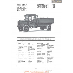Standard Three And One Half Ton Truck 66 Fiche Info 1920