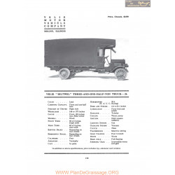 Velie Biltwel Three And One Half Ton Truck 26 Fiche Info 1917