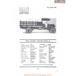 Velie Bilwel Two Ton Truck 25 Fiche Info 1917