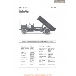 White Five Ton Power Dumping Truck Atcd Fiche Info 1917