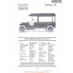 White Three Quarter Ton Truck 15 Fiche Info 1920
