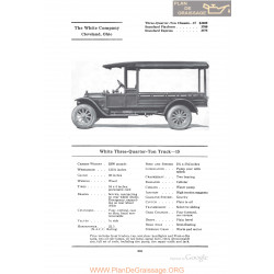 White Three Quarter Ton Truck 15 Fiche Info 1922