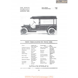 White Three Quarter Ton Truck Gbbe Fiche Info 1916