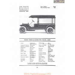 White Three Quarter Ton Truck Gbbe Fiche Info 1917