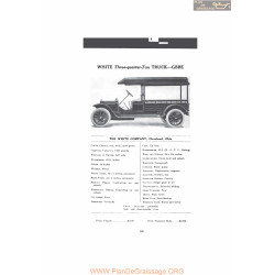 White Three Quater Ton Truck Gbbe Fiche Info 1916