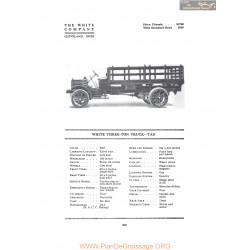White Three Ton Truck Tad Fiche Info 1916