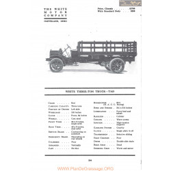 White Three Ton Truck Tad Fiche Info Mc Clures 1917