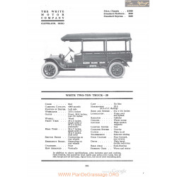 White Two Ton Truck 20 Fiche Info 1920