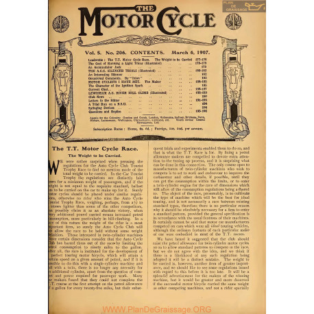 The Motor Cycle 1907 03 March 06 Vol05 N0206 The Tt Motor Cycle Race