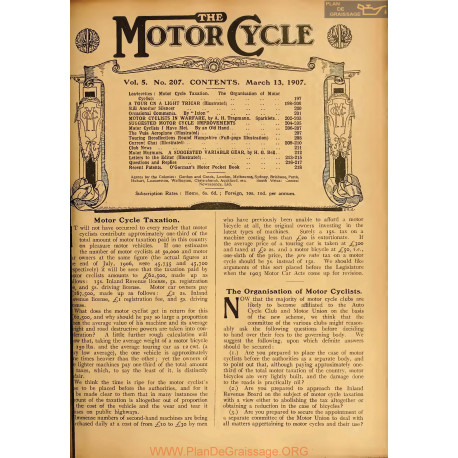 The Motor Cycle 1907 03 March 13 Vol05 N0207 Motor Cycle Taxation