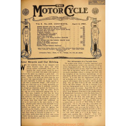 The Motor Cycle 1907 04 April 03 Vol05 N0210 Motor Bicycle And Car Driving