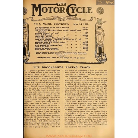 The Motor Cycle 1907 05 May 15 Vol05 N0216 The Brooklands Racing Track