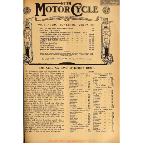 The Motor Cycle 1907 07 July 10 Vol05 N0224 The Acc Six Day S Reliability Trials
