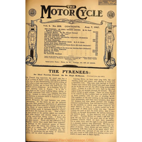 The Motor Cycle 1907 08 August 07 Vol05 N0228 The Pyrenees