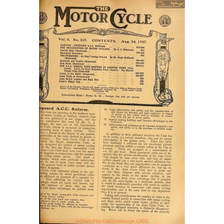 The Motor Cycle 1907 08 August 14 Vol05 N0229 The Organisationof Motor Sycles