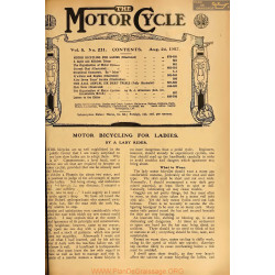 The Motor Cycle 1907 08 August 28 Vol05 N0231 Motor Bicycling For Ladies