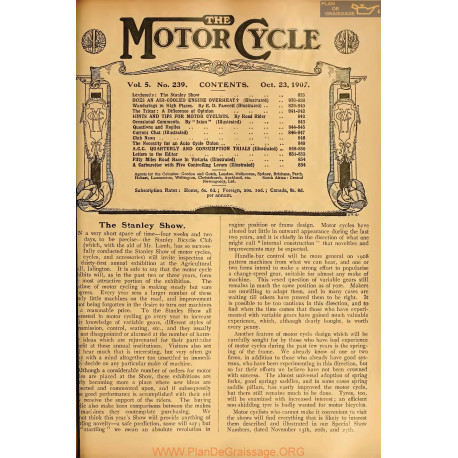 The Motor Cycle 1907 10 October 23 Vol05 N0239 The Stanley Show