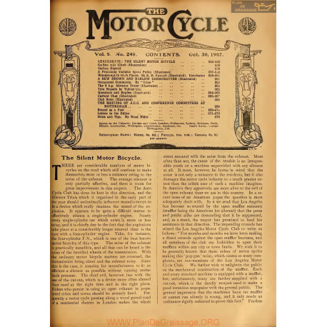 The Motor Cycle 1907 10 October 30 Vol05 N0240 The Silent Motor Bicycle