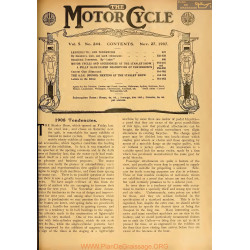 The Motor Cycle 1907 11 November 27 Vol05 N0244 1908 Tendencies