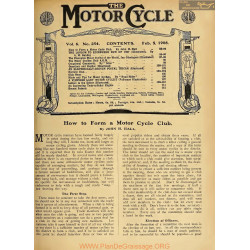 The Motor Cycle 1908 02 February 05 Vol06 N0254 London To Edinburg Run Of 1907