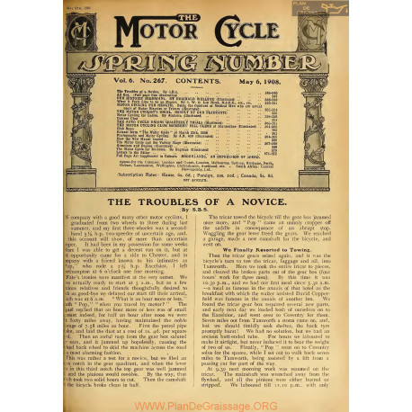 The Motor Cycle 1908 05 May 06 Vol06 N0267 The Troubles Of A Novice