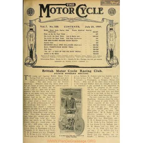 The Motor Cycle 1909 07 July 21 Vol07 N0330 British Motor Cycle Racing Club