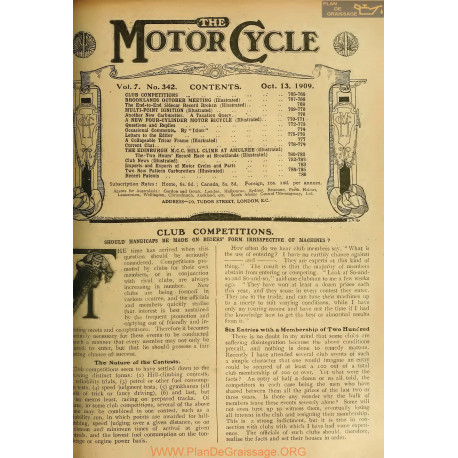 The Motor Cycle 1909 10 October 13 Vol07 N0342 Club Competitions